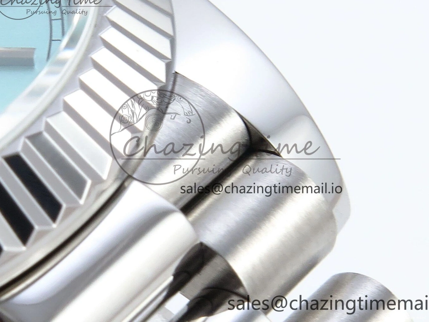 0403 Day Date 128239 36mm SS KF 1:1 Best Edition Tiffany Blue Roman Dial On President Bracelet A2836 (Gain Weight) Durable 639